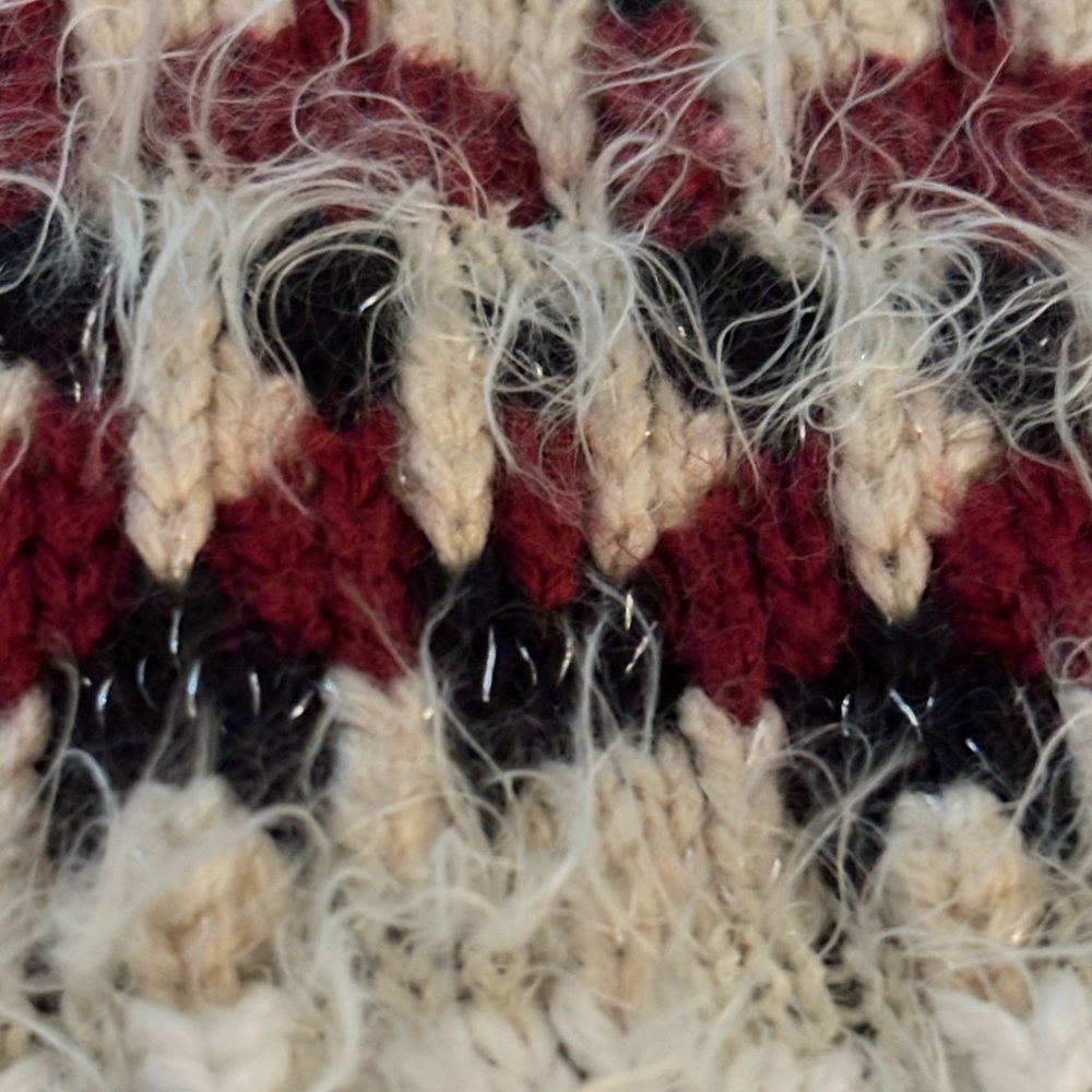 SKYE’S THE LIMIT sweater sz medium, cowl neck, colorful and warm. Whisker thread - Picture 5 of 8